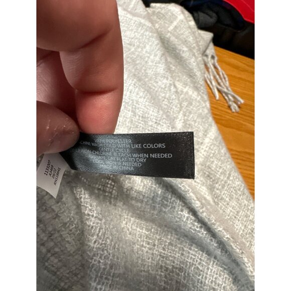 Lane Bryant Gray Plaid Open Front Fringe Trim Poncho Wrap - Picture 6 of 7